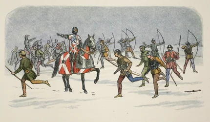 Podstęp Lorda Fauconberga w Towton, 29 marca 1461, od A Chronicle of England BC 55 do AD 1485, wyd. Londyn, 1863 r.
